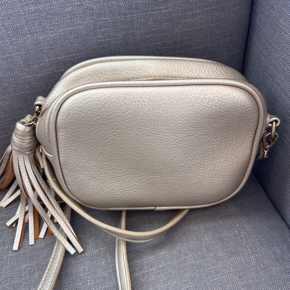 Jules Kae Anthropologie Gold Crossbody With Tassel - Picture 4 of 6